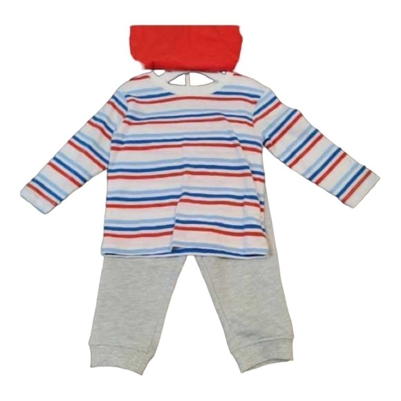 LITTLE Me 3 Piece Set Joggers, T-Shirt, Long Sleeve Shirt Size 12 months - Picture 3 of 4